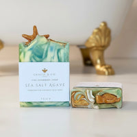 Sea Salt Agave Shea Butter Soap - Coastal Spa Luxury Bar