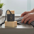 Men's bourbon soap bar with creamy coconut milk lather