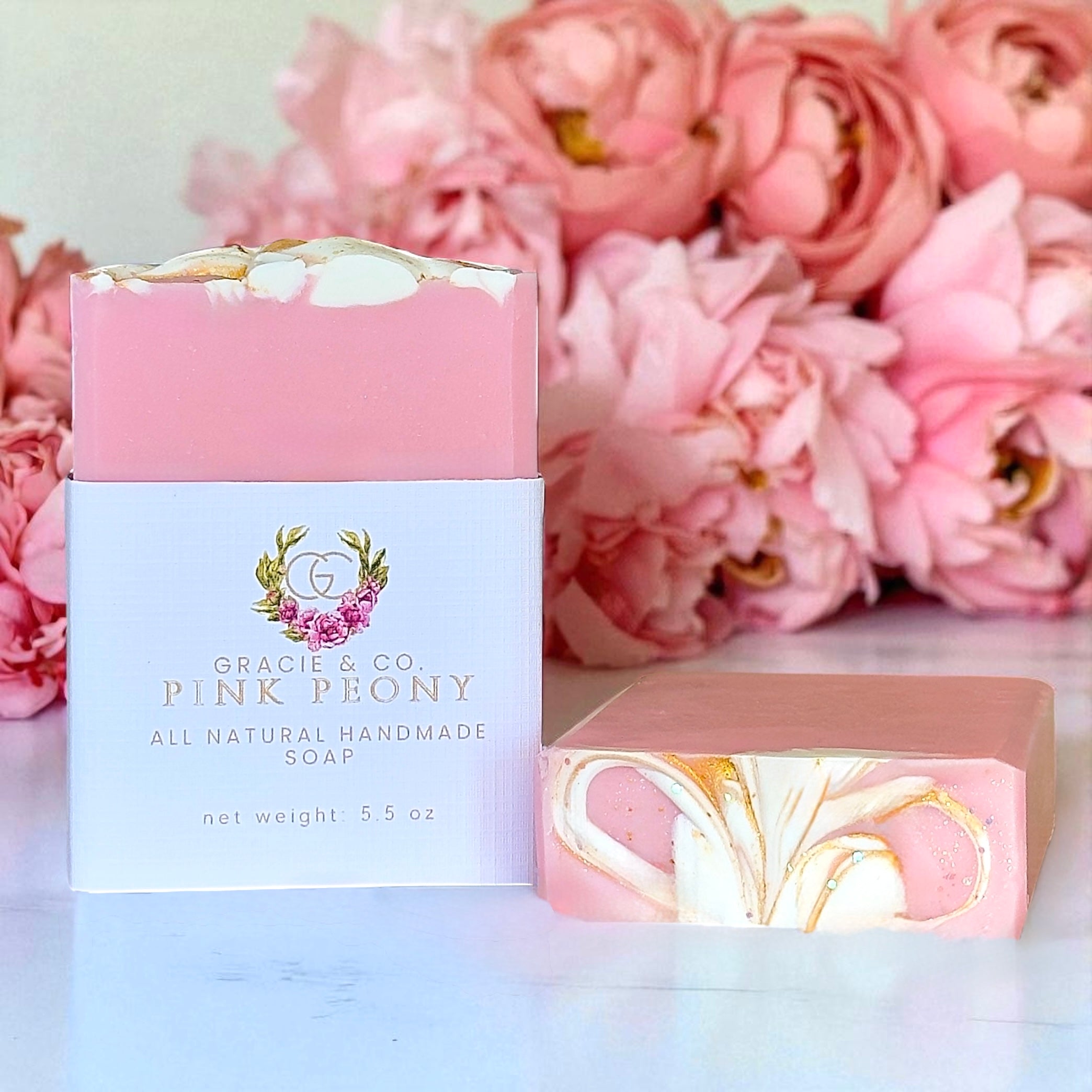 Pink Peony Shea Butter Soap - Gracie & Co. 1942