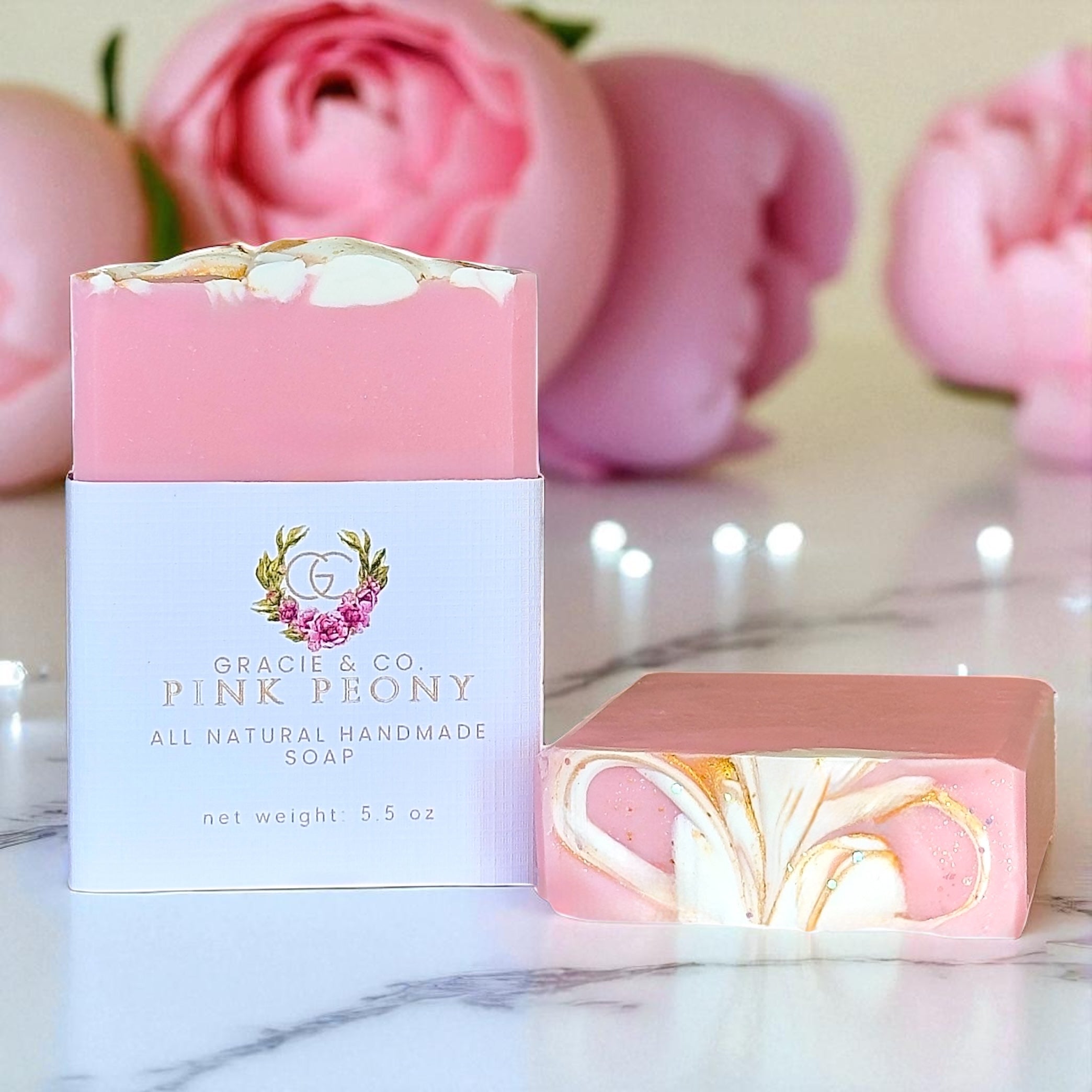 Pink Peony Shea Butter Soap - Gracie & Co. 1942