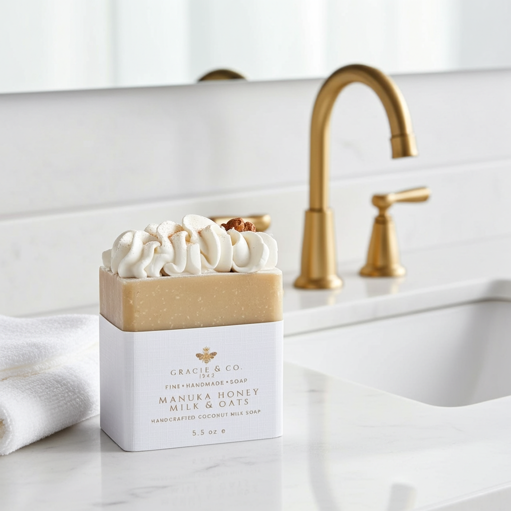 Manuka Honey Oats & Coconut Milk Shea Butter Soap | Gracie & Co